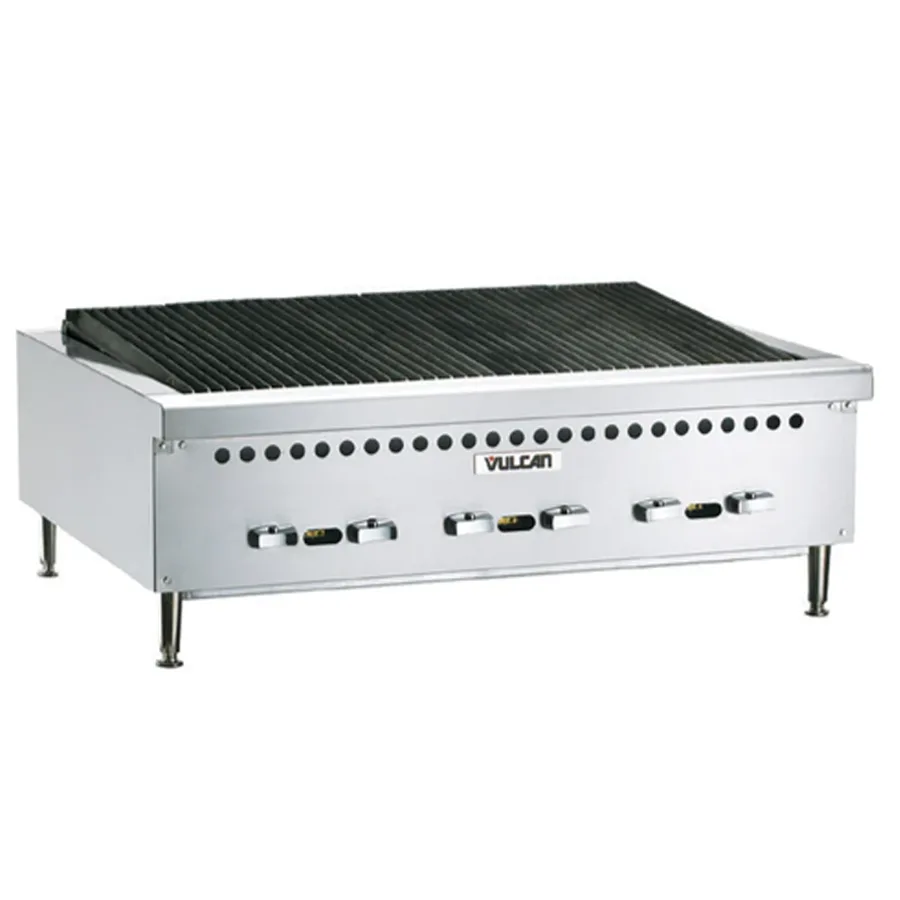 CHARBROILER LP GAS COUNTERTOP 36 wide NO. OF BURNERS: 6 – VCRB36
